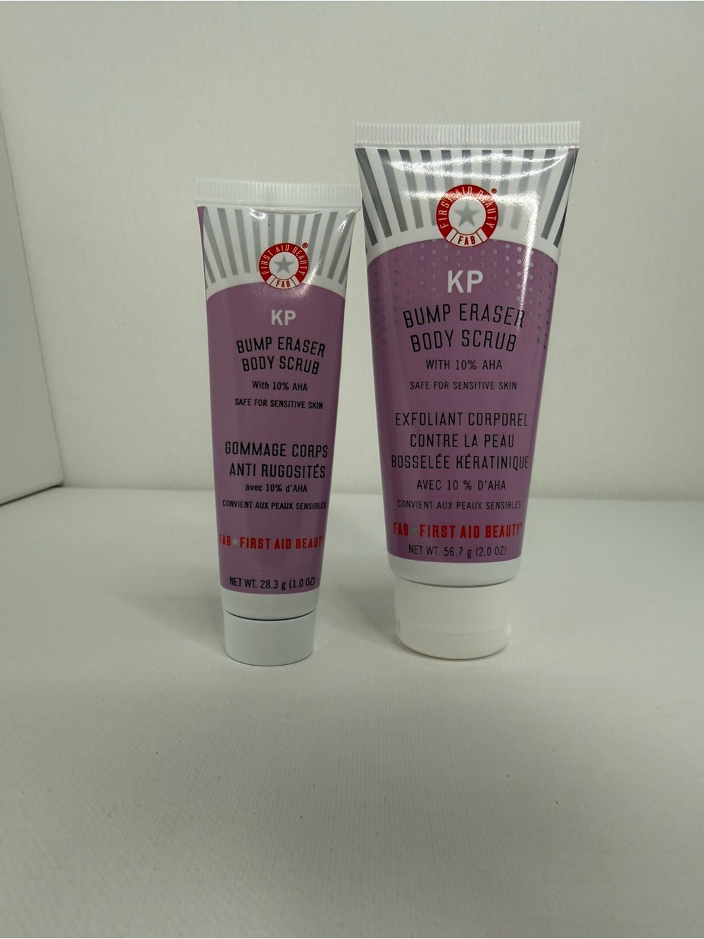 First Aid Beauty KP Bump Eraser Body Scrub - Lavender and White Packaging